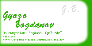 gyozo bogdanov business card